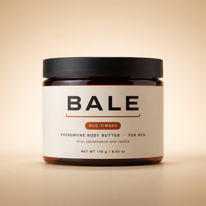 Oud Timber pheromone body butter for him, 6 oz jar
