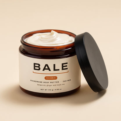 Reverie body butter jar open, whipped shea and cocoa butter
