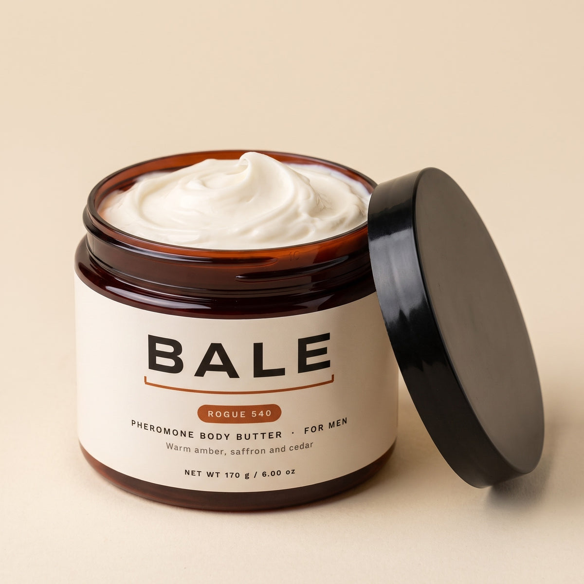 Rogue 540 body butter jar open, whipped shea and cocoa butter
