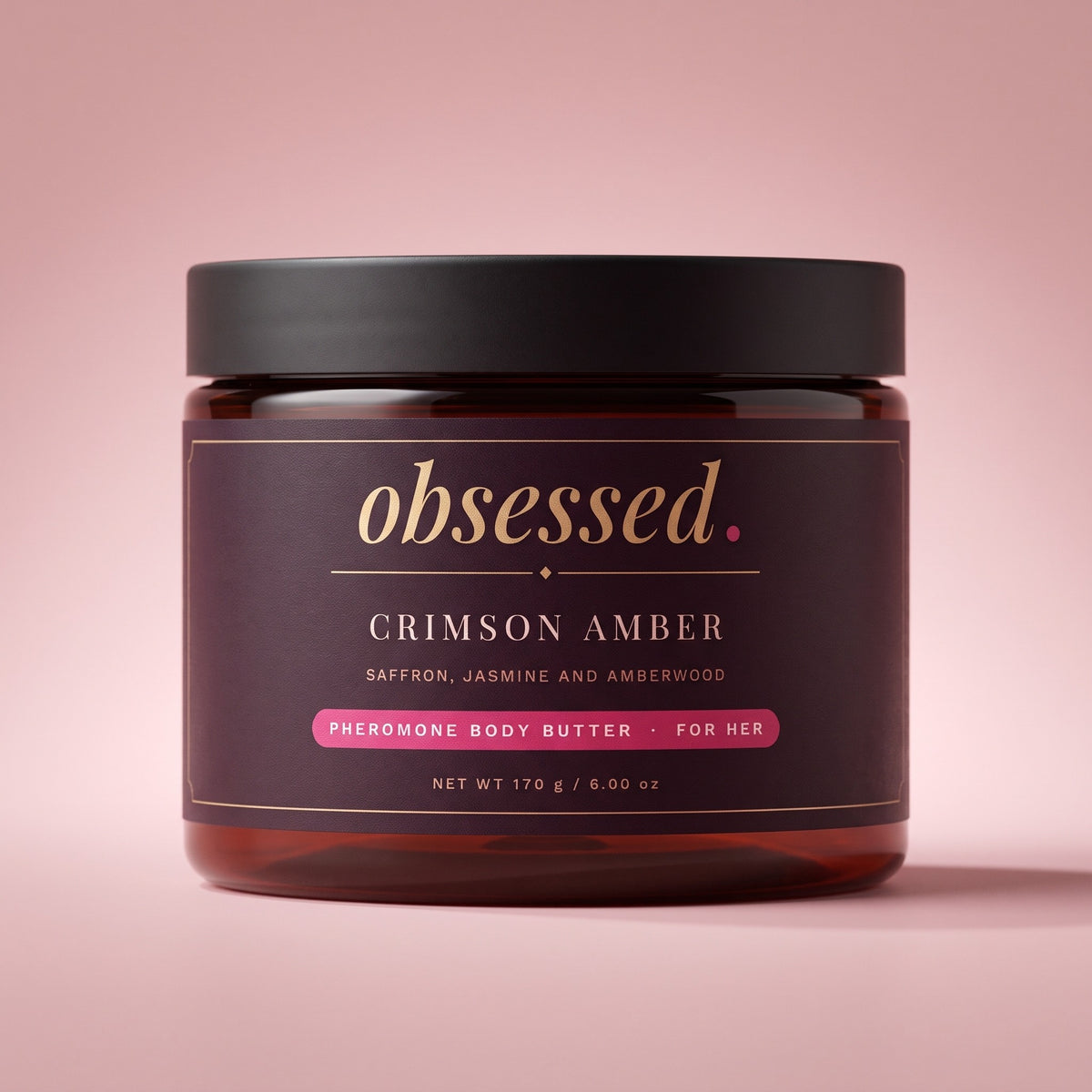 Crimson Amber pheromone body butter for her, 6 oz jar