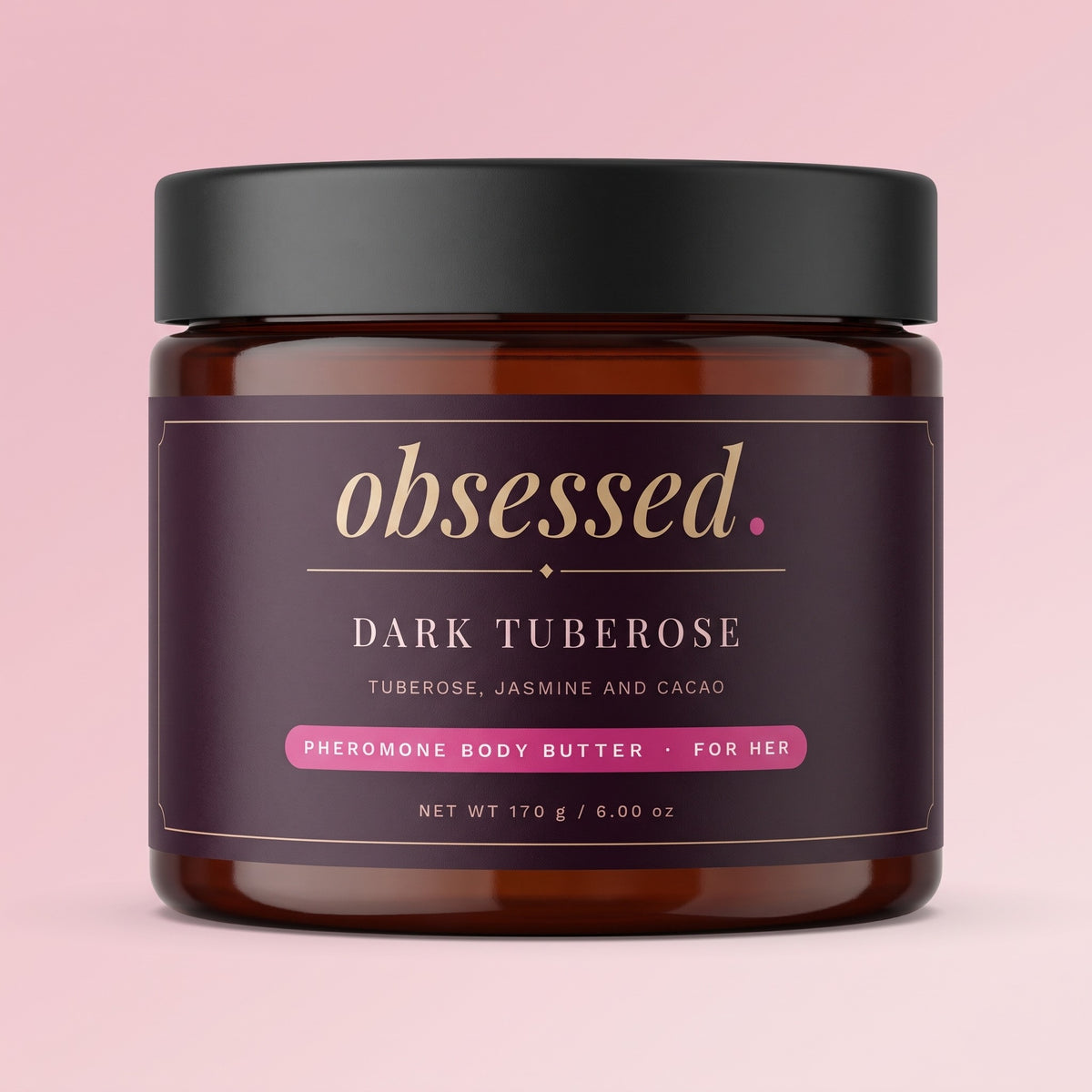Dark Tuberose pheromone body butter for her, 6 oz jar