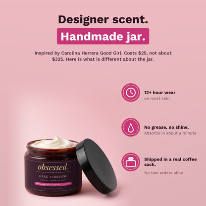 Designer scent, handmade jar: 12+ hour wear, no grease, shipped in a real coffee sack